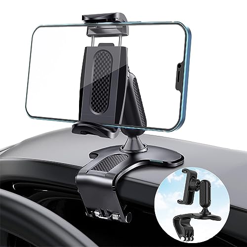 ‎ANKDELL クリップ式 車載 ホルダー 【2025アップグレード版】 車載 ホルダー 360度回転 適切な角度に調整 安定性拔群 取り付け簡単 転落防止 防振 互換性が高い カー用品 送風口・ダッシュボード・バックミラー・デスクにも適用 4.7～6.5インチ全機種対応 日本語説明書付き…